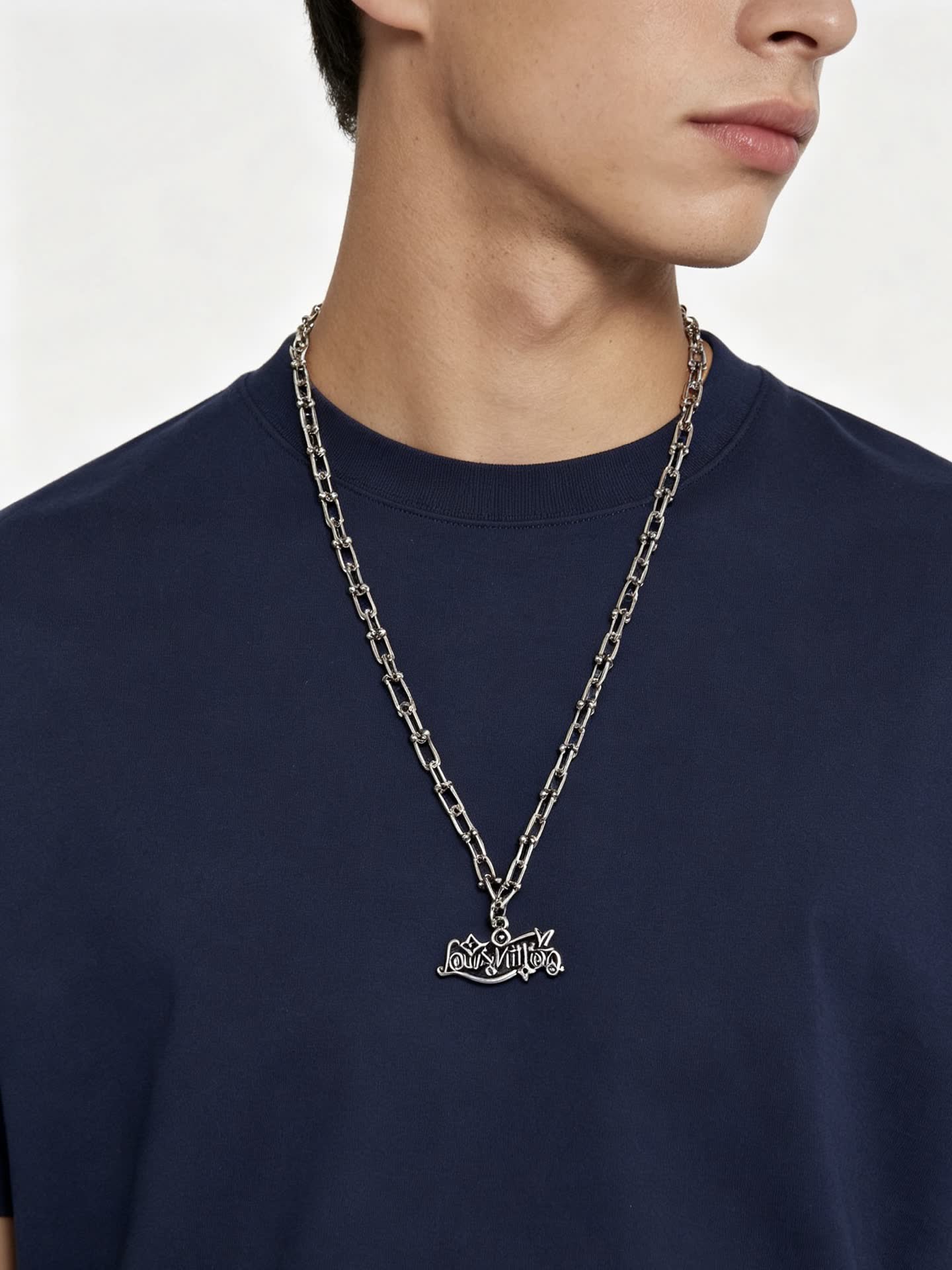 Louis Vuitton Silver Chain Necklace
